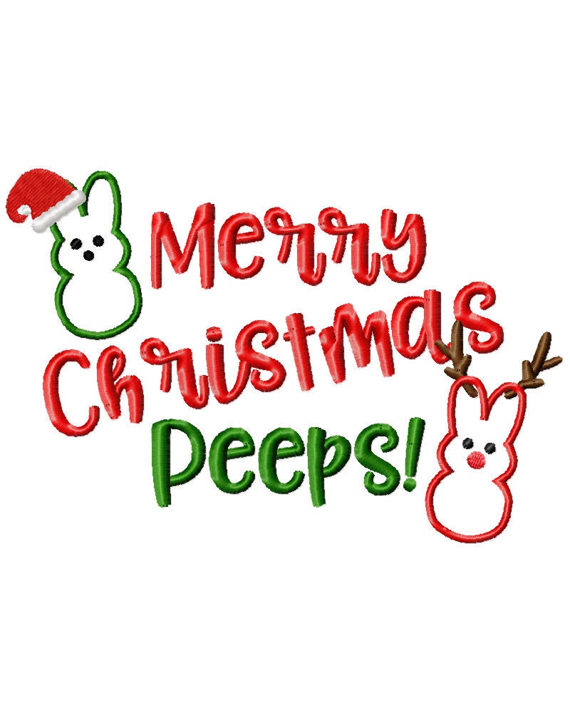 christmas-embroidery-design-merry-christmas-peeps-embroidery-etsy