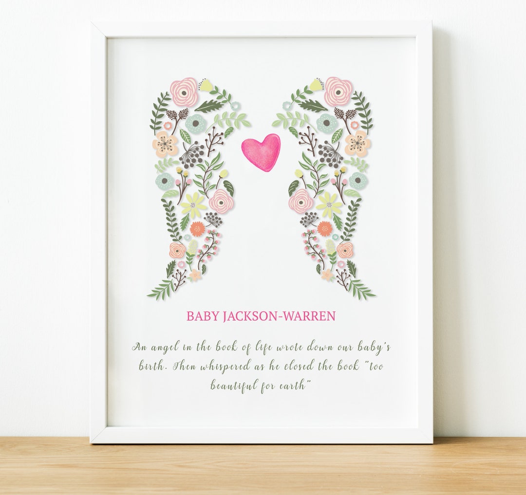 Caja Conmemorativa Para Pérdida De Embarazo – Recuerdo De Bebé Ángel, Madera