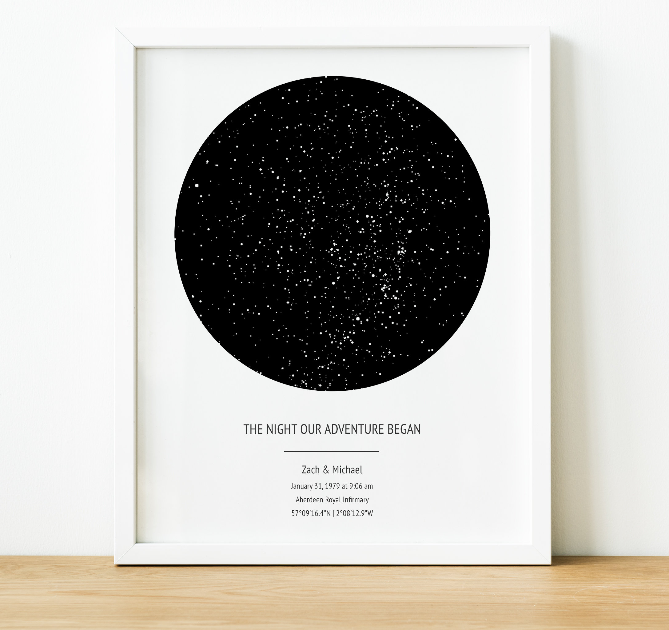 Personalised Star Map Print Engagement Presents The Night Etsy