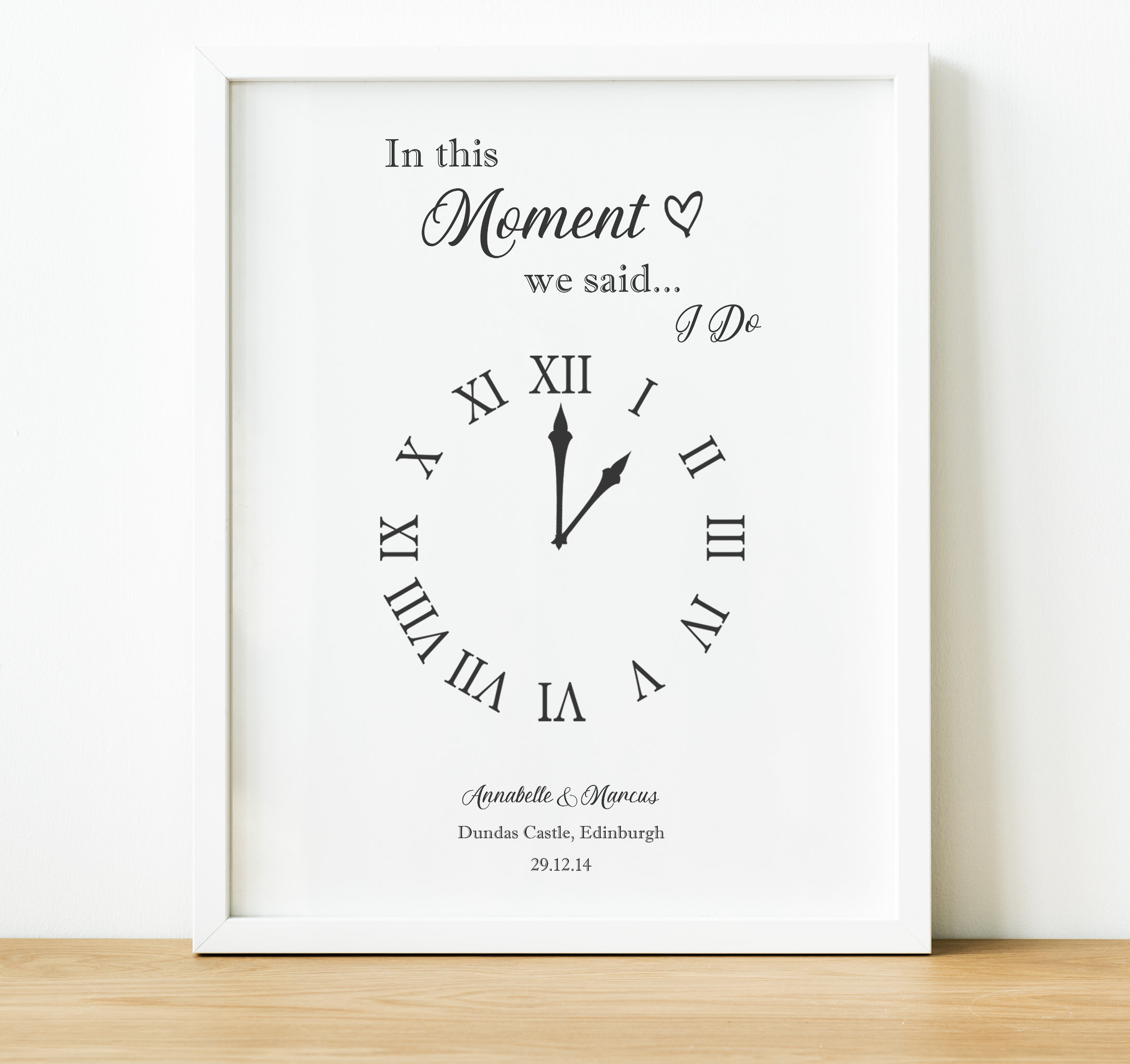 Engraved Birthday Clock for Wife Gift Ideas Personalised Oak Birthday Clock 