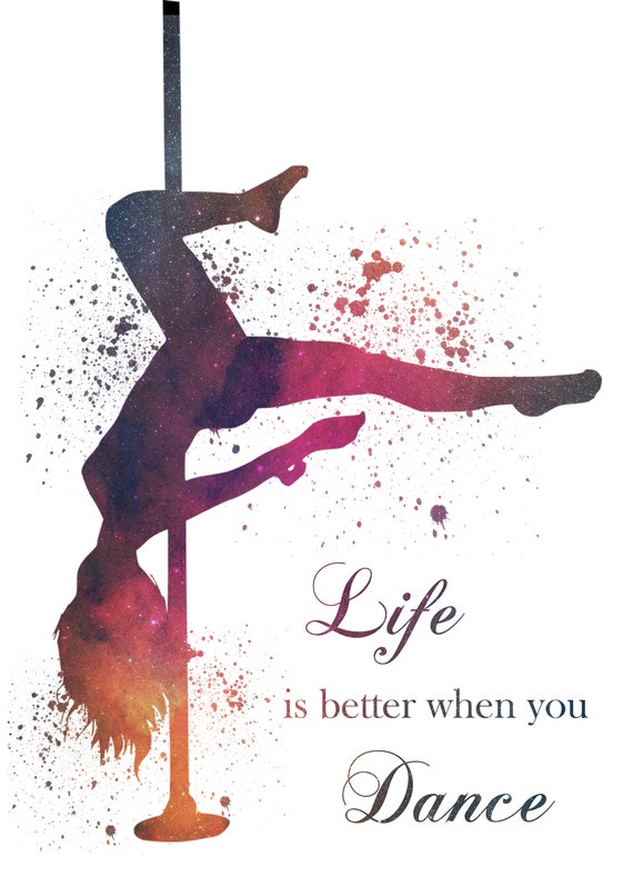Pole Dancing Art Print Watercolour Pole Dancer Quote Prints Etsy Singapore