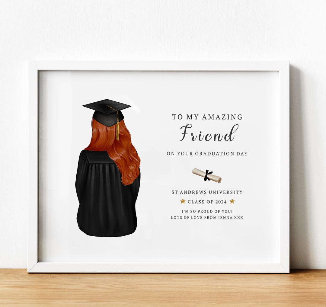 Personalised Graduation Gift, Custom Graduation Print for Daughter or ...
