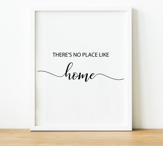 There S No Place Like Home Inspirational Quotes Hallway Etsy