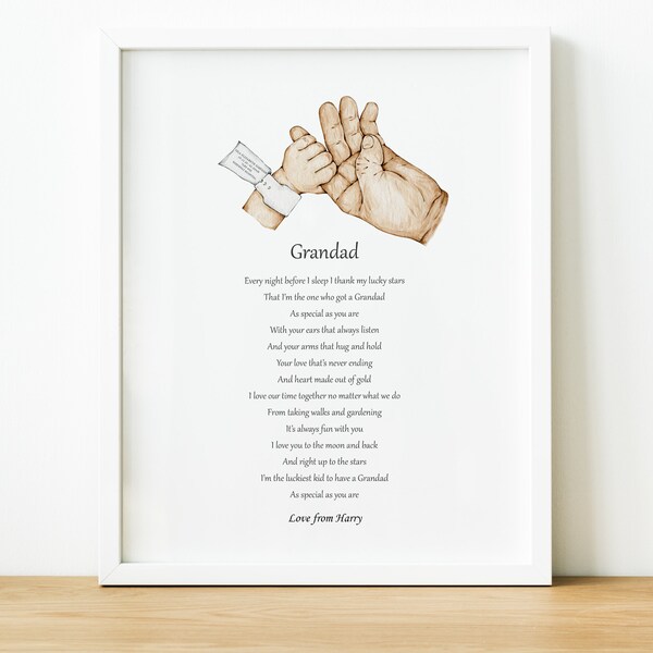 Grandpa Poem Etsy