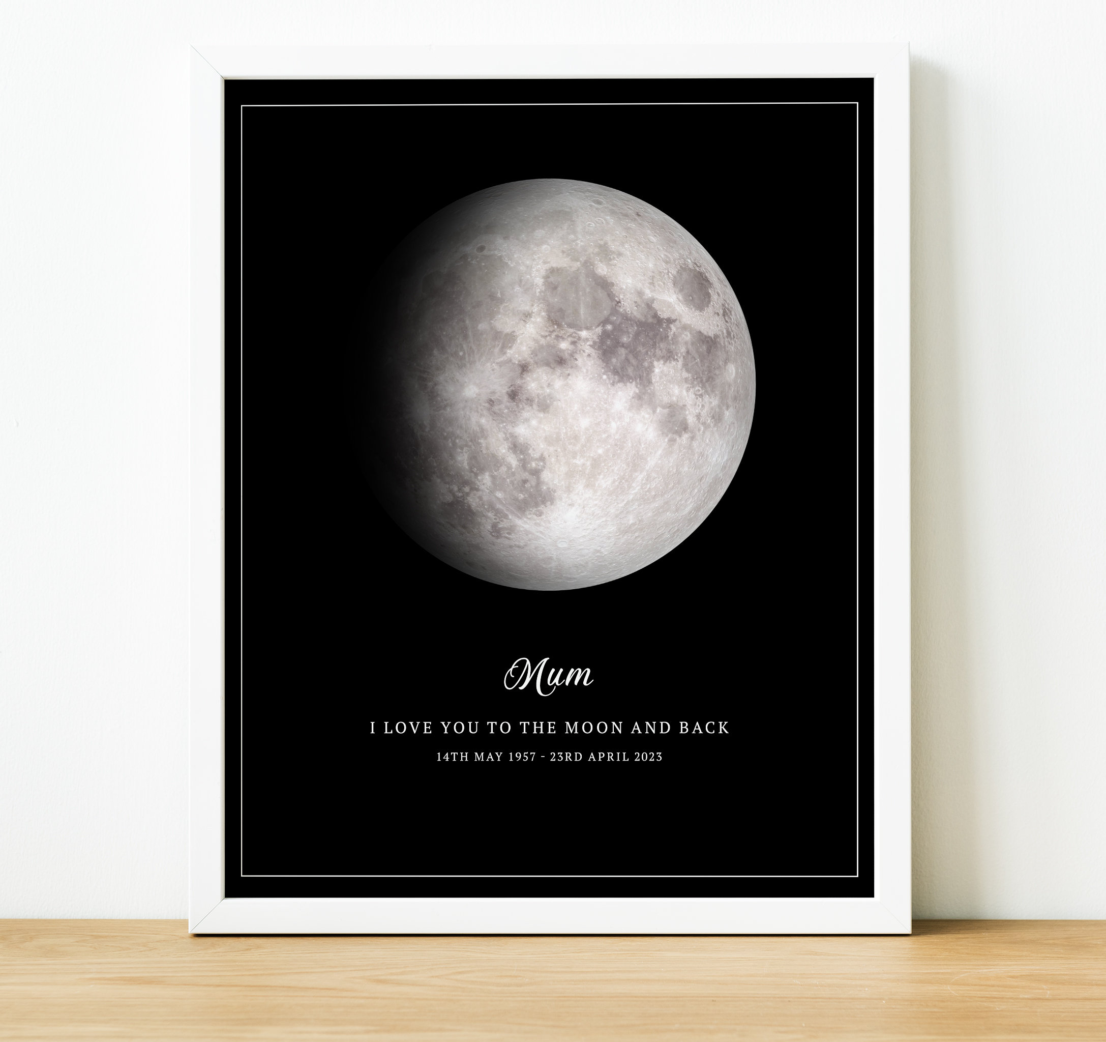 アートフレーム I LOVE YOU TO THE MOON AND BACK I love you to the moon and back - Glicée Art Print for