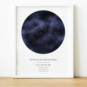 Carte des étoiles personnalisée impression cadeaux pour nouveau-né, impression ciel nocturne sans cadre, cadeau du jour du baptême de carte des étoiles, affiche de carte du monde décoration chambre d'enfant galaxie