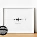 Personalised Sound Wave Print with QR Code, Custom Soundwave Art, Minimalist Print Modern Art, Simple Prints for Bedroom Decor