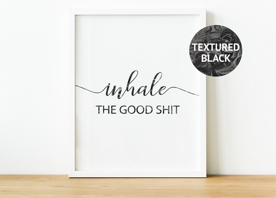 Inhale Exhale Quote Prints Inspirational Quotes Minimalistic Etsy