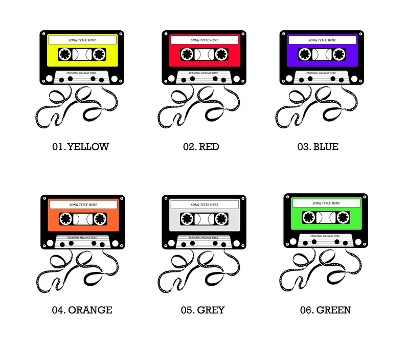 Personalised Picture RETRO CASSETTE TAPE Label Print of Any Etsy