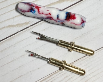 Handcrafted resin seam ripper