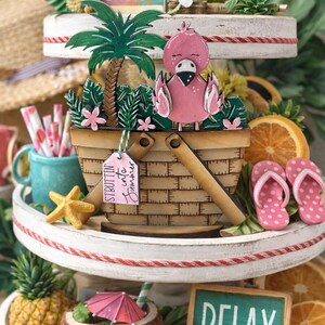 Tiered tray flower basket interchangeable inserts