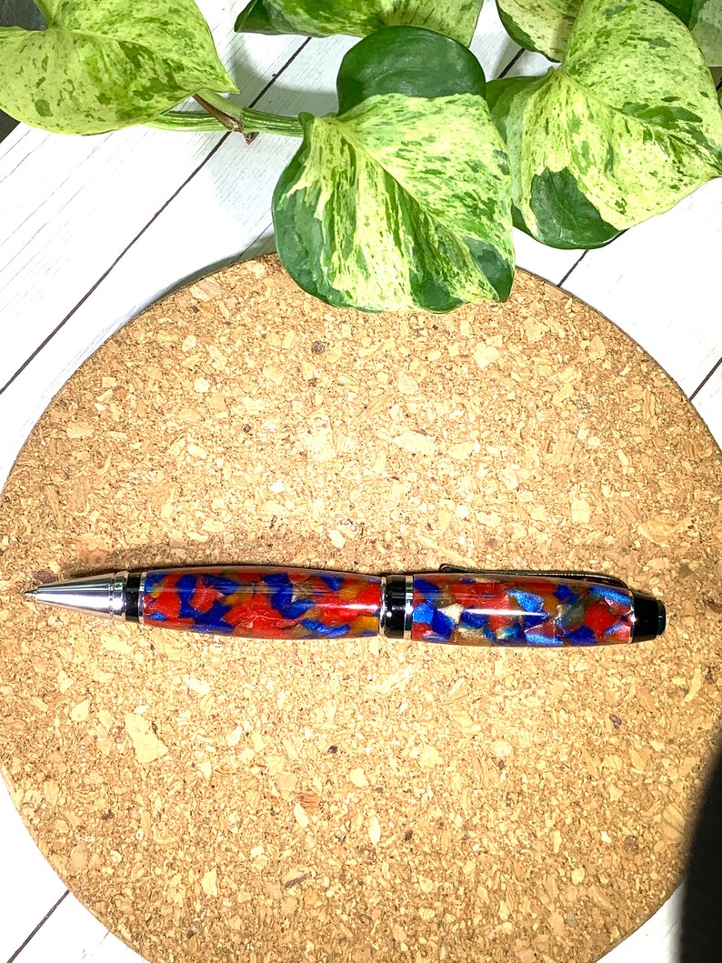sale lowest price Handcrafted resin cigar blue red and