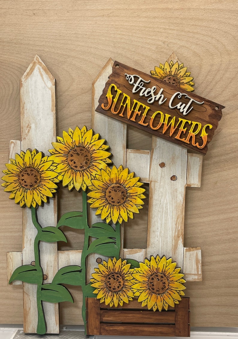 Sunflower Tiered Tray - Etsy