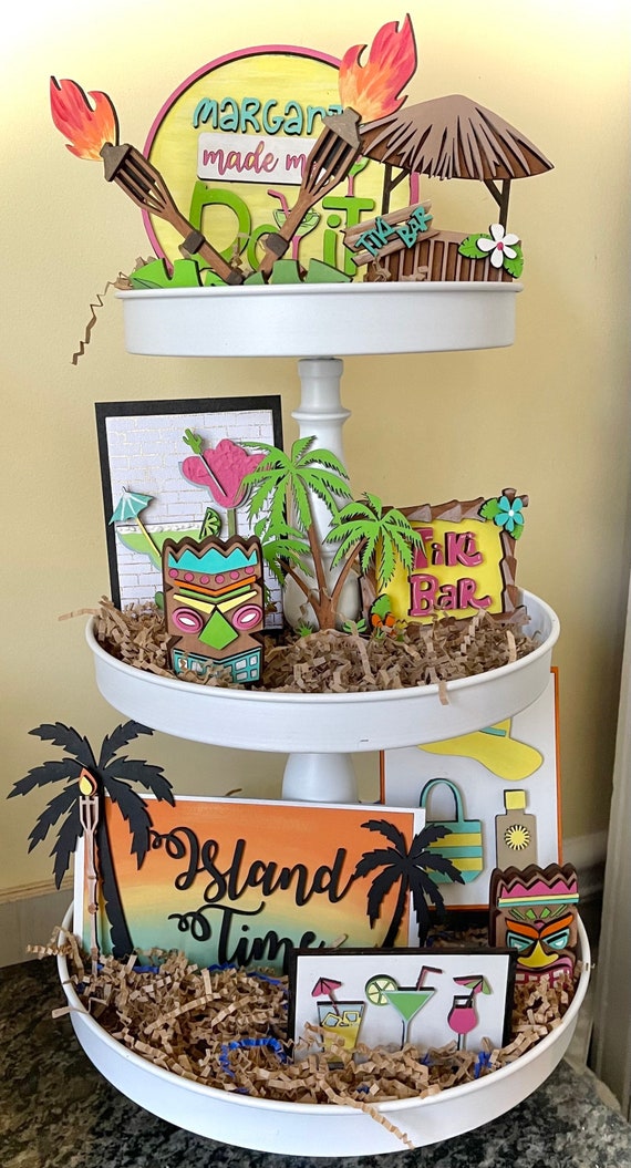 Tiered Tray Tiki /beach Bar Decor - Etsy