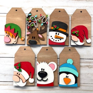 Laser cut wood christmas gift tags