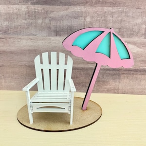 Summer beach tiered tray