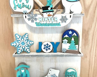Winter wonderland tiered tray set