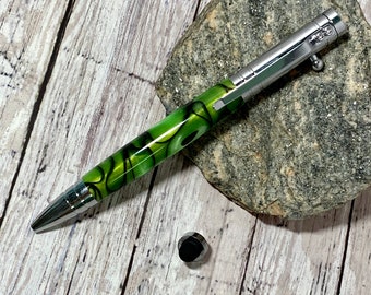 Handcrafted bolt action pen with stylus