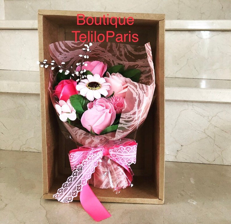 Bouquet of soap flowers bouquet flower soap gift Etsy