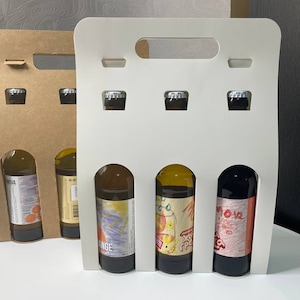 caja, soporte, estuche para 3 botellas de 330 ml, Box Template, SVG, ai, eps, pdf, dxf, Laser Cut Template, Cricut