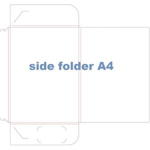 Carpeta A4, plantilla svg, ai, pdf, eps Gift Box PDF, Box archivos de silueta svg, caja para cortar, cartón, cricut