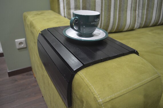 Sofa Tray Table Black Sofa Tray Sofa Arm Tablearmrest Etsy