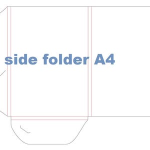 Carpeta A4, plantilla svg, ai, pdf, eps Gift Box PDF, Box archivos de silueta svg, caja para cortar, cartón, cricut