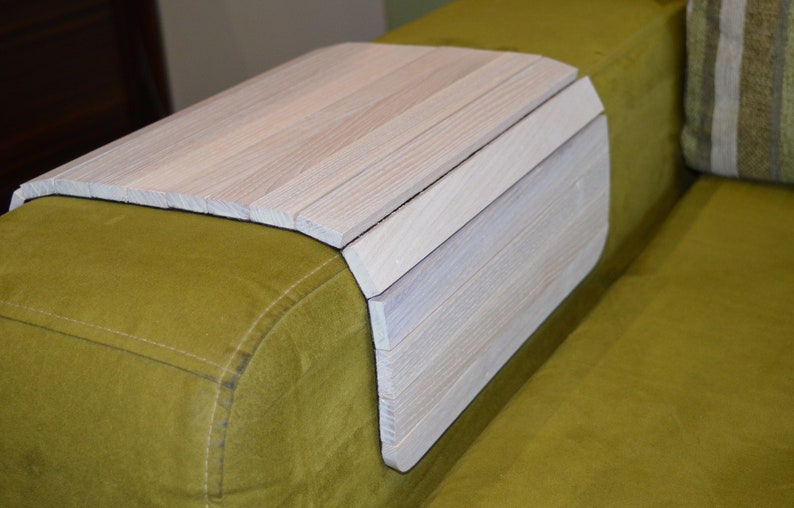 Sofa Tray Table Whitearmrest Tray Wooden Coffee Tablesofa Etsy