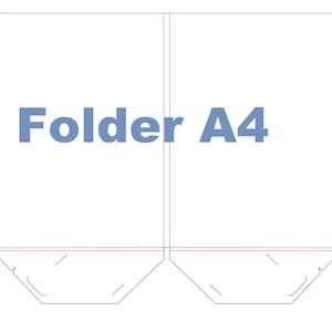 Carpeta A4, plantilla svg, ai, pdf, eps Gift Box PDF, Box archivos de silueta svg, caja para cortar, cartón, cricut
