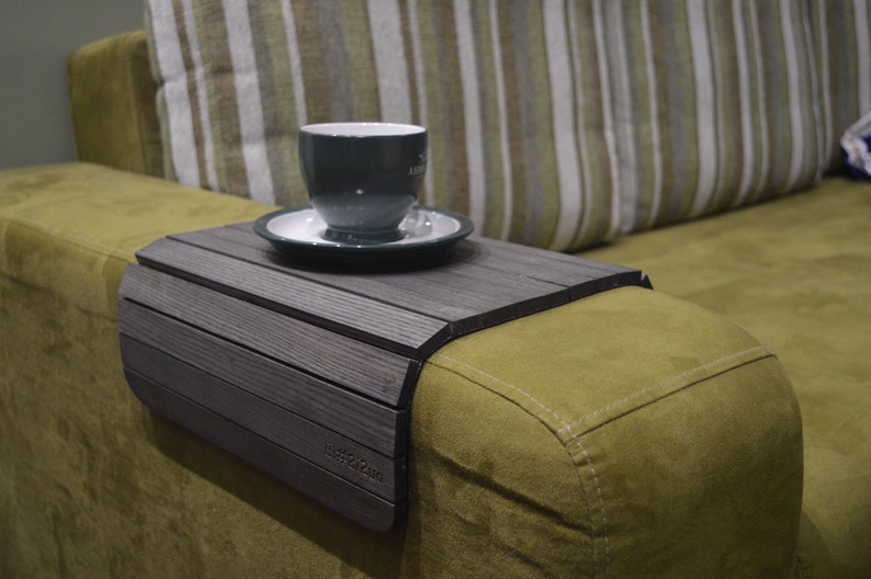 Sofa Tray Table Graphite, Sofa Tray Table ,coffee Gift,gift for Mum,gift for Dad, Laptop and