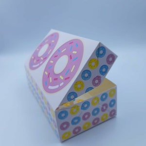 donut 2pc box  , Box Template , SVG, ai,  eps, pdf, dxf,  Laser Cut Template , Cricut