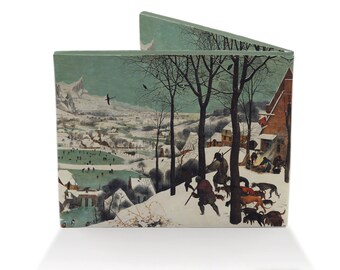 Tyvek Paper Slim Wallet, Bruegel "Hunters on the Snow"