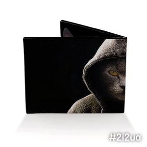 Tyvek Paper Slim Wallet, Katze im Kapuze