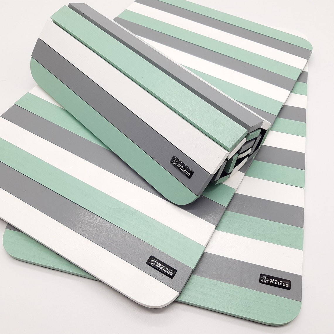 Arm Chair Tray Table Graywhitegreen ,flexible Armrest Organizer, Coffee ...