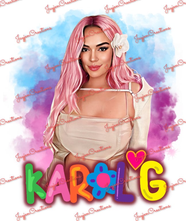Karol G manana sera bonito| Karol G PNG file| Karol G pink hair| Manana Sera Bonito PNG