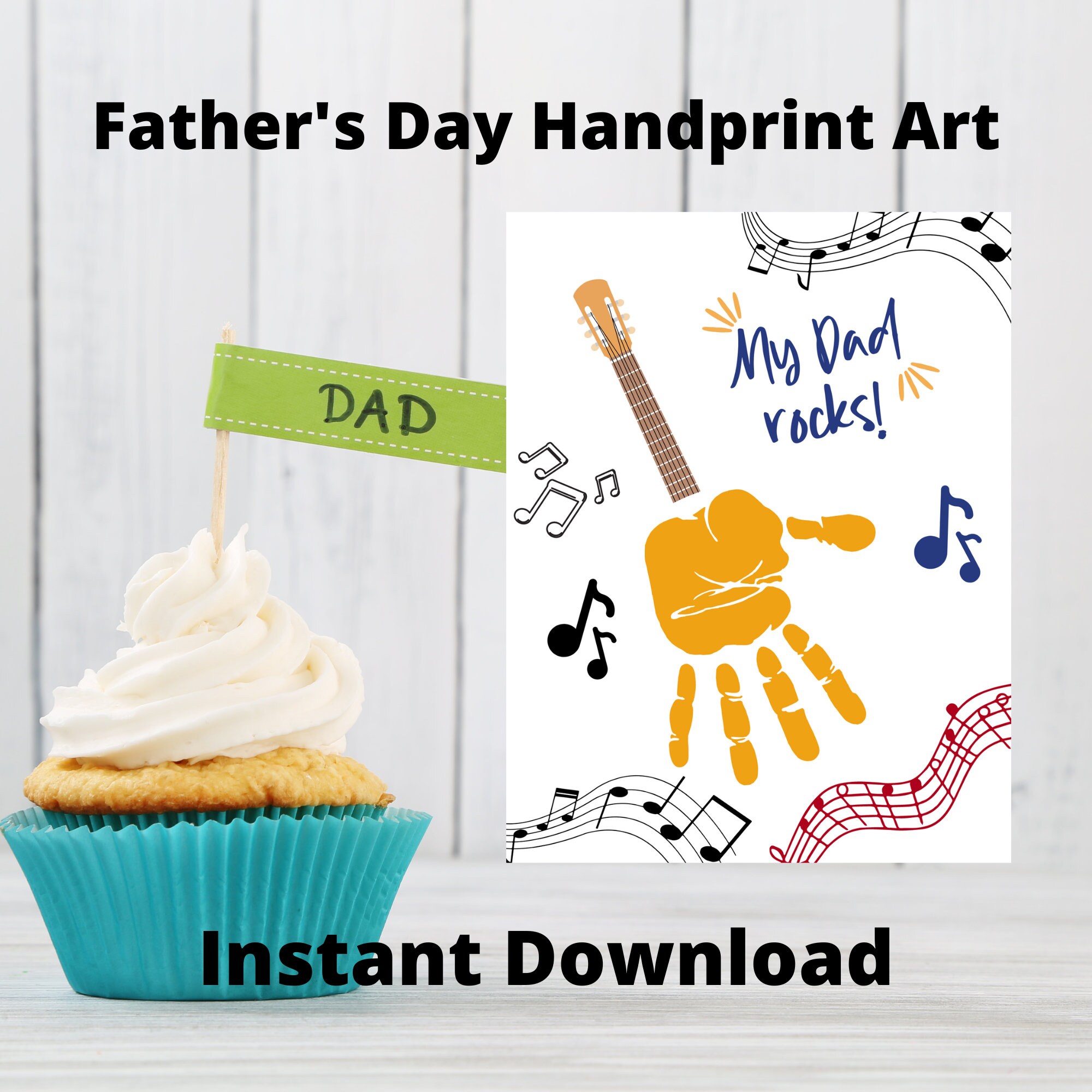 Vatertag Handabdruck Kunst DIY Geschenk für Papa Handabdruck Etsy.de