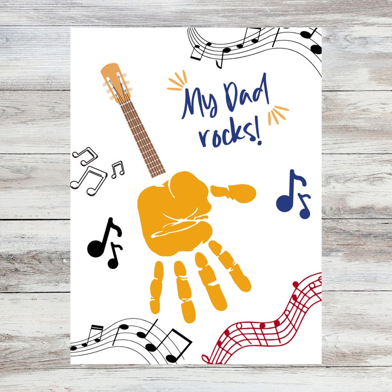 Vatertag Handabdruck Kunst DIY Geschenk für Papa Handabdruck Etsy.de