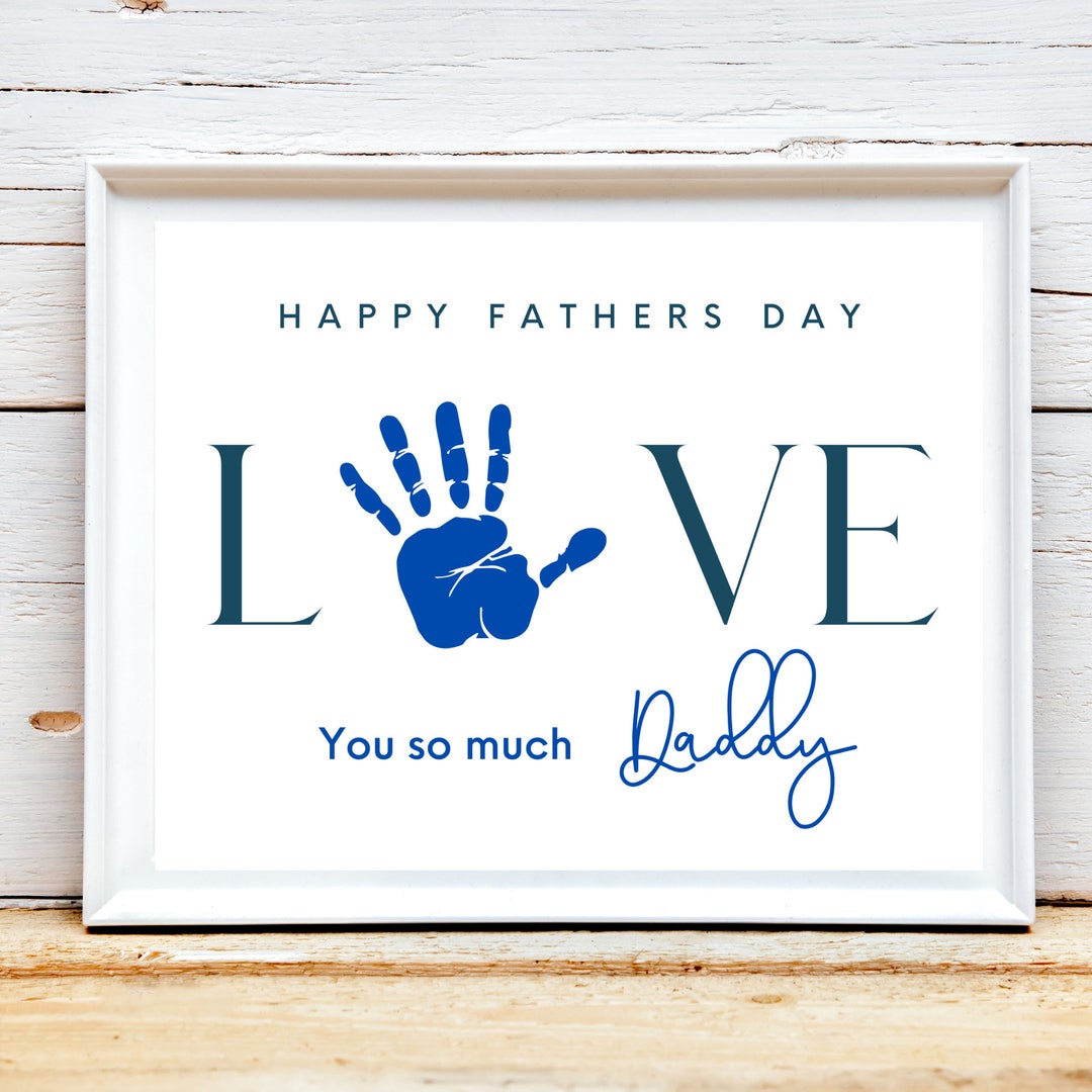 Vatertag Personalisierte Handabdruck Geschenk von Kindern. Handabdruck
