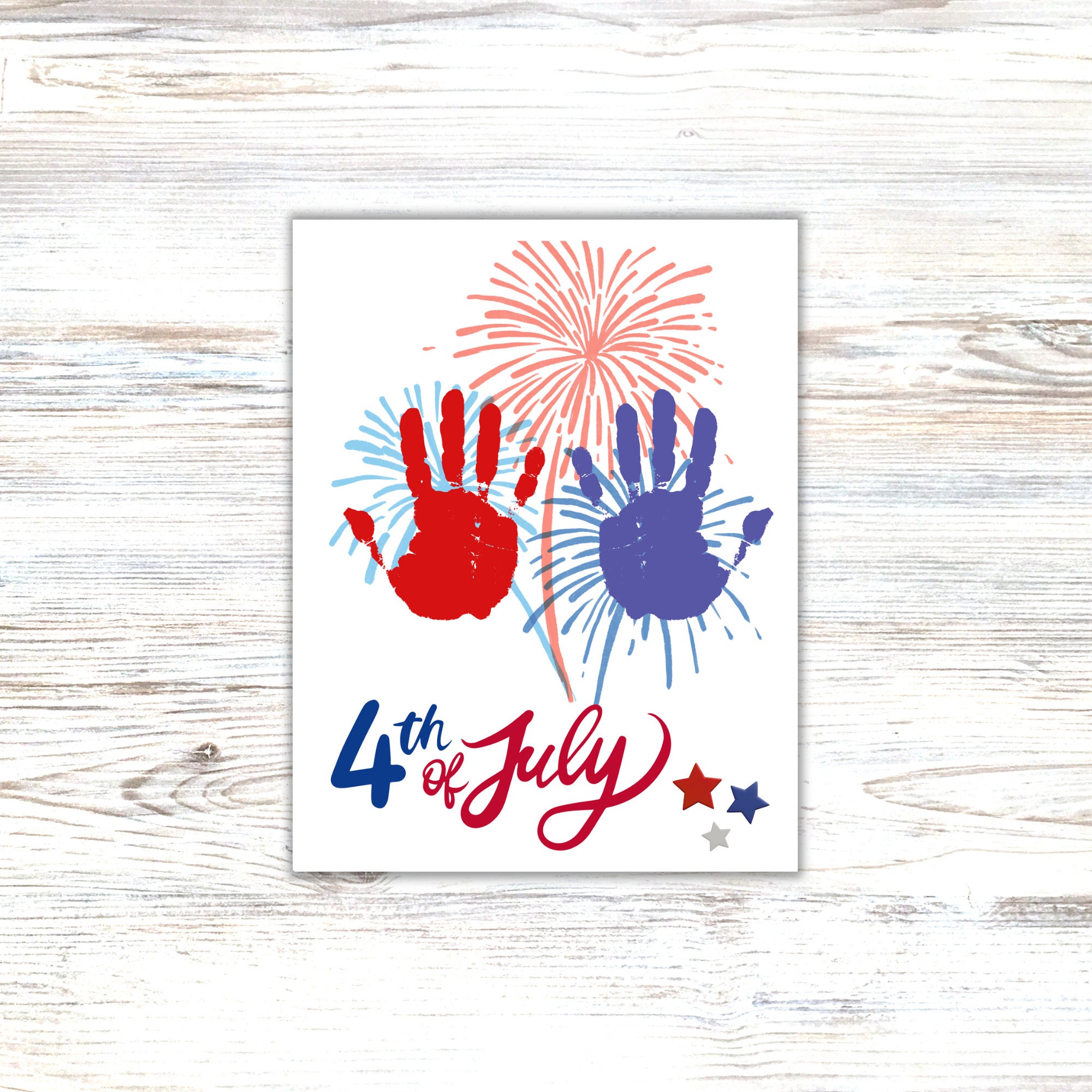 4th of July Handprint Art, 4th of July Activity, Handprint Art, Craft ...