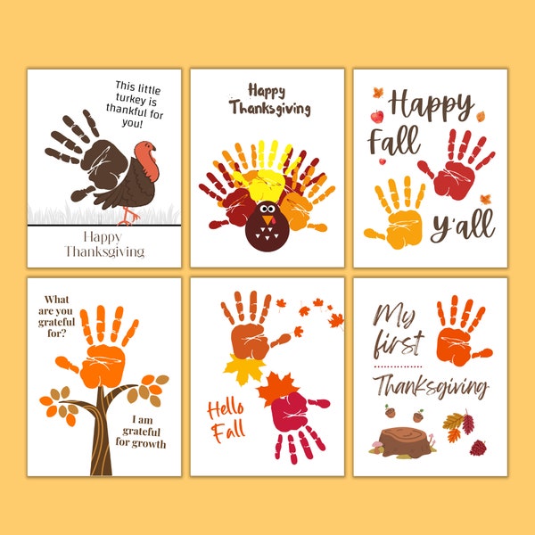 Thanksgiving Handprint Art, Fall Handprint Craft, Turkey Kid Craft,  Autumn Activity, Keepsake, 1st Thanksgiving, Printable PDF