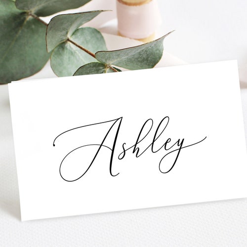 Printable Wedding Name Cards Template Digital Download 100 Etsy