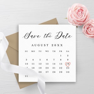 Calendar save the date template printable Fully editable calendar bridesmaid proposal card Personalized Download Templett LCF-WC21