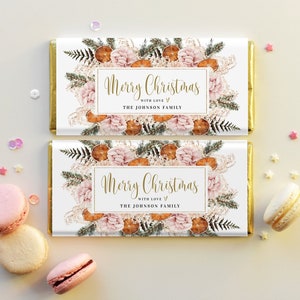 Christmas chocolate wrapper template