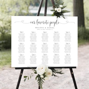 Wedding seating chart template Fully editable Seating plan board Modern seating chart printable Digital DIY Download Templett ThFcf-SW6