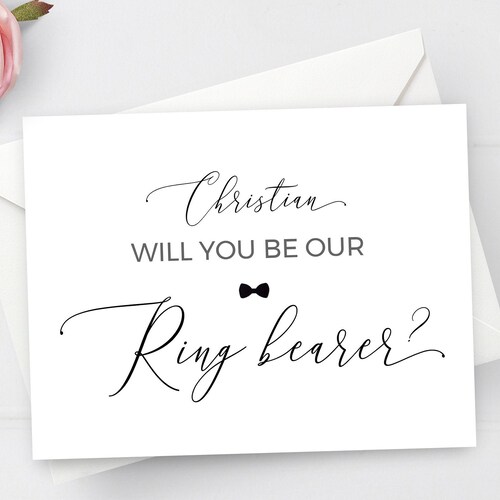 Ring Bearer Ring Security Card Will You Be Our Ring | Etsy