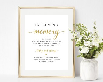 In Remembrance Sign | Etsy