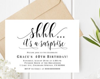 surprise invitation etsy