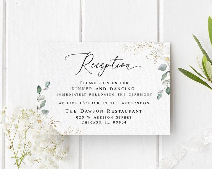 Reception Card Editing This item is unavailable - Etsy