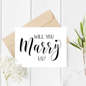 Will you marry us card Editable template Wedding proposal card Wedding card to ask officiate Printable Digital DIY Download Templett swc2 image 6