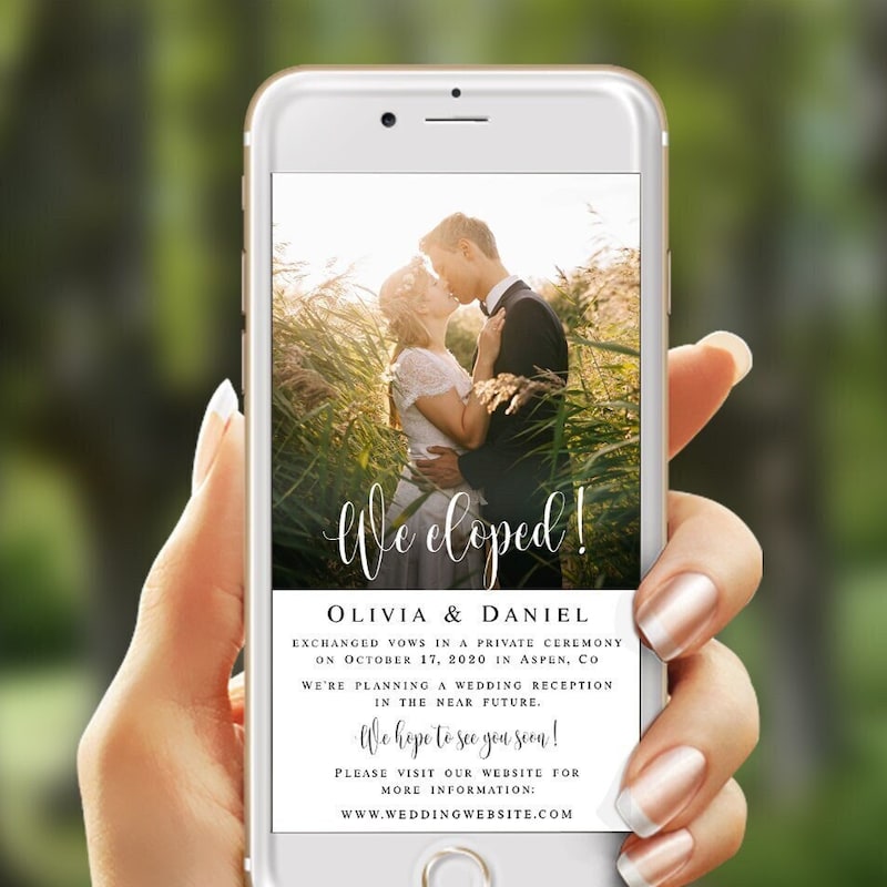 Elopement Announcement Etsy